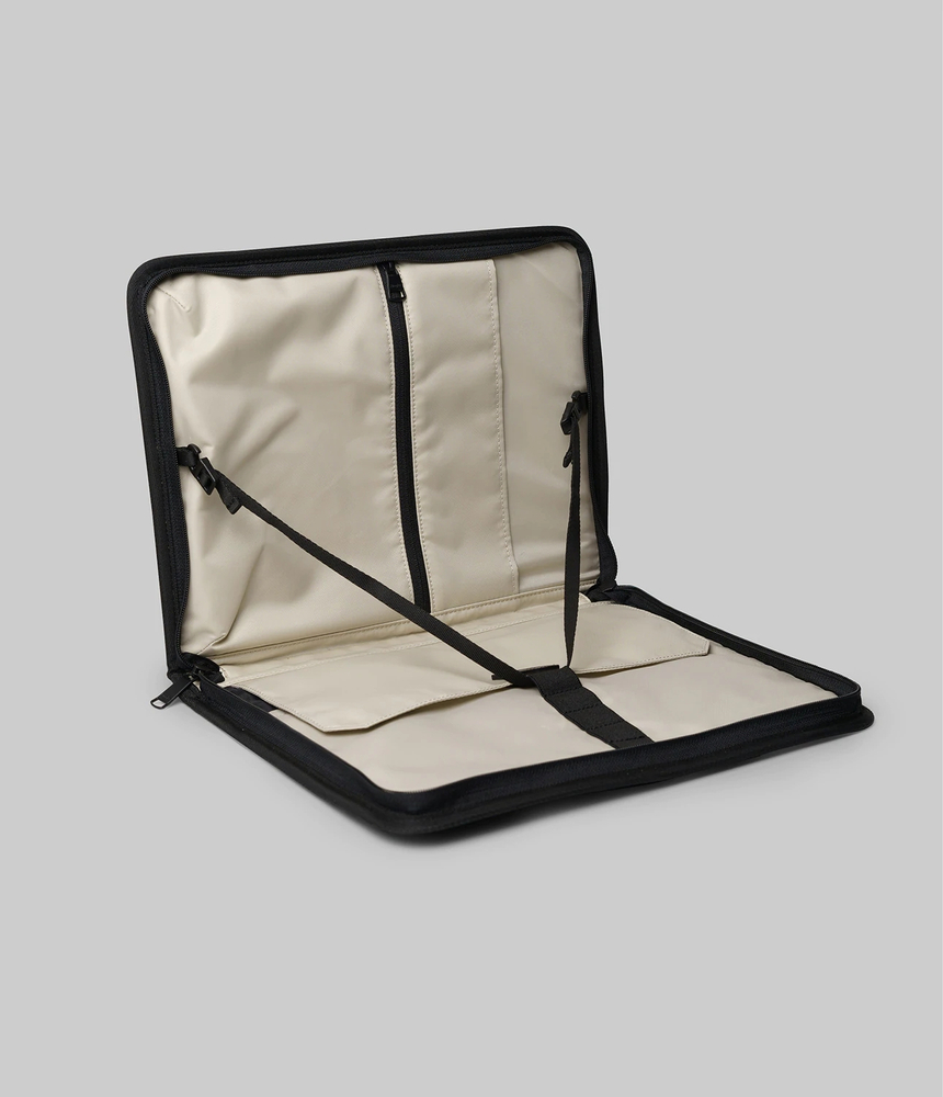 Ringke Smart Zip Pouch līdz 13\" klēpjdatoram ar statīvu - bēšs | laptop bag waterproof case a up to with stand...