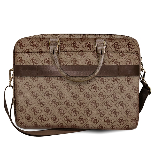 Guess 4G Big Logo Laptop Bag for 16\'\' Devices, Brown