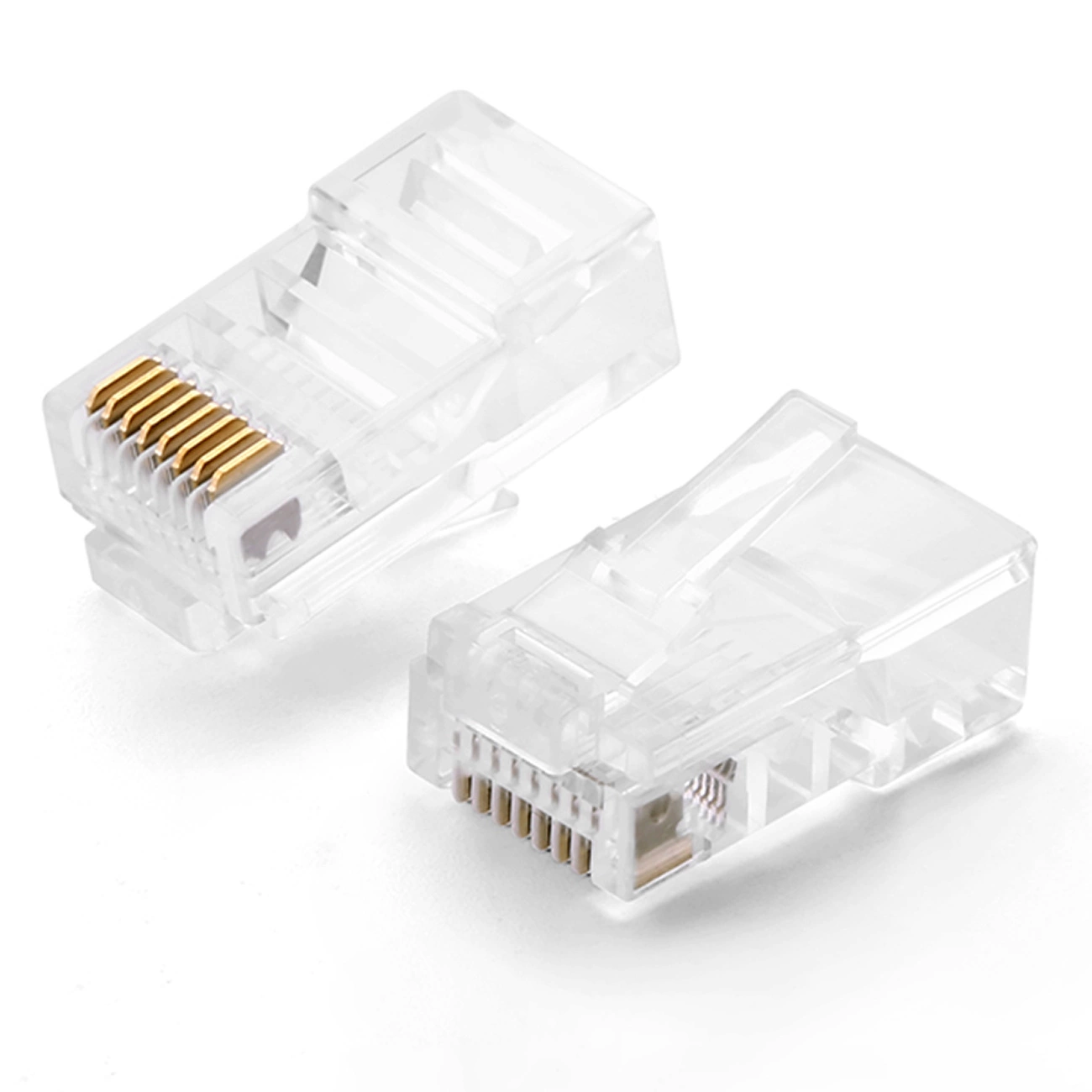 Ugreen 100x spraudņa gals RJ45 8P8C (UTP Cat. 5 / 5e) caurspīdīgs (NW110) | Plug End Transparent