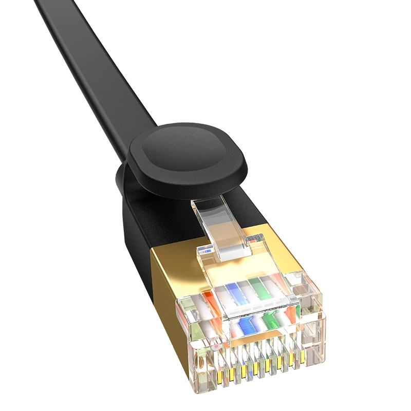 Baseus быстрый RJ45 cat. сетевой кабель. 7 10Gbps 2м плоский черный