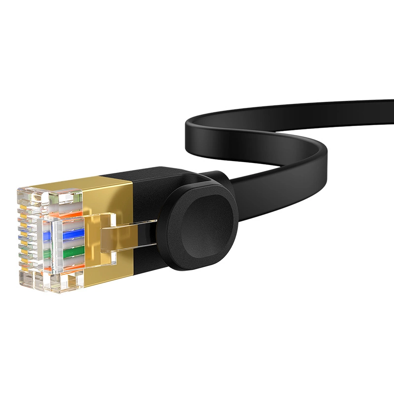 Baseus быстрый RJ45 cat. сетевой кабель. 7 10Gbps 2м плоский черный