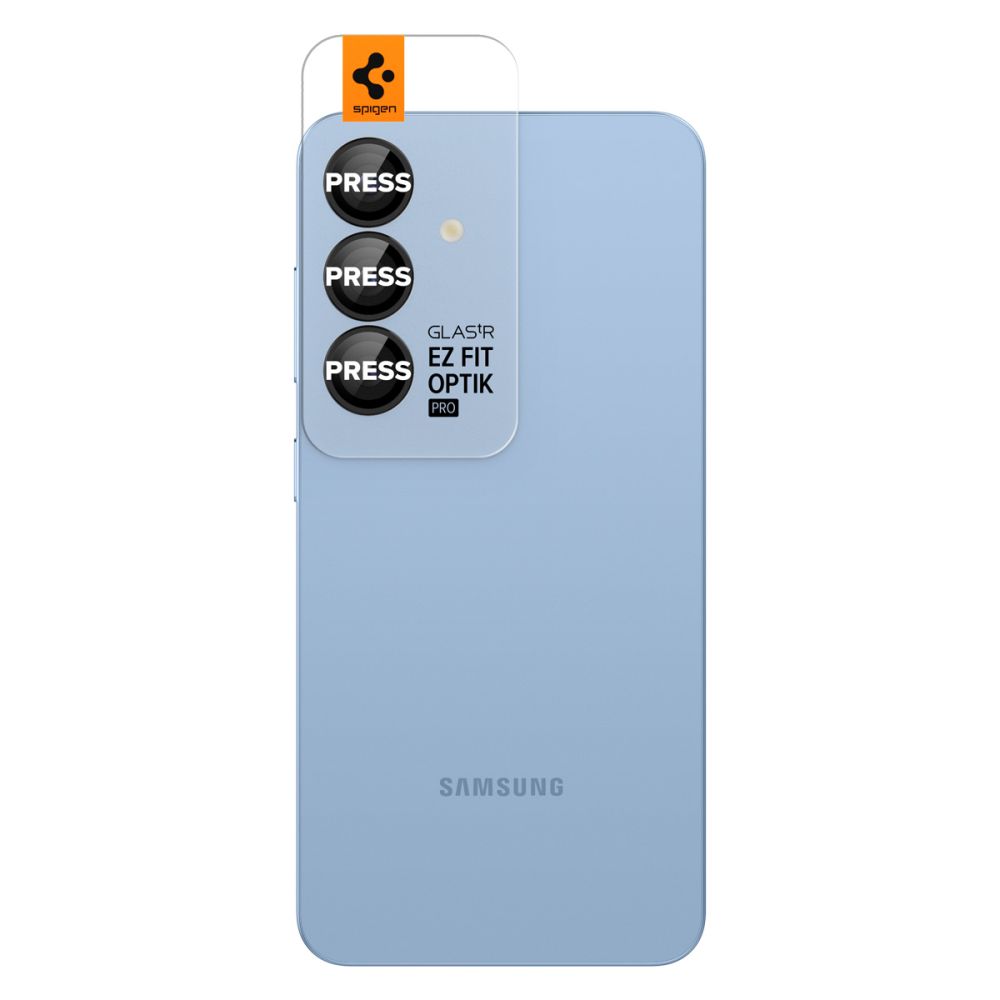 Spigen Optik Pro Glas.Tr EZ Fit kameras aizsargstikli Samsung Galaxy S25, melni