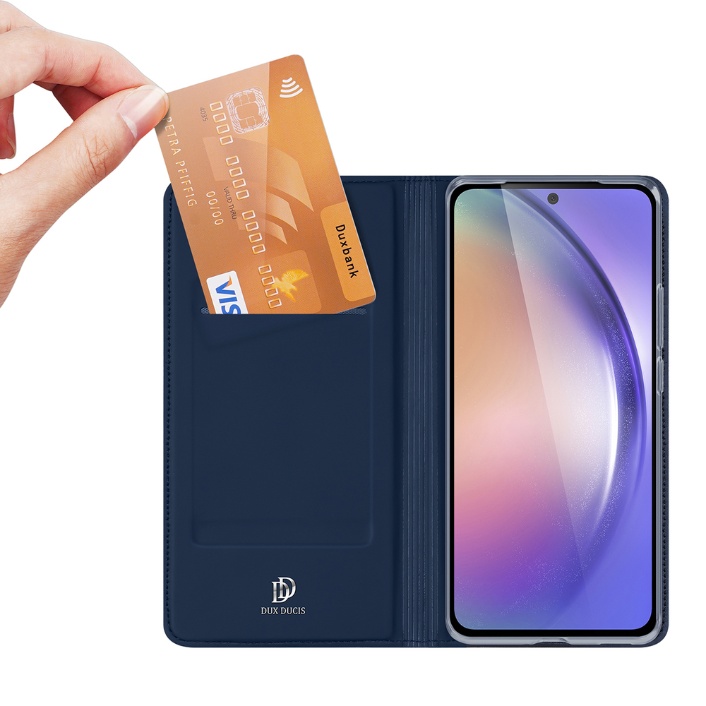 Dux Ducis Skin Pro vāciņš Samsung Galaxy A55 5G ar atloku un kartes slotu - Zils | Phone Case Cover With Flip And...