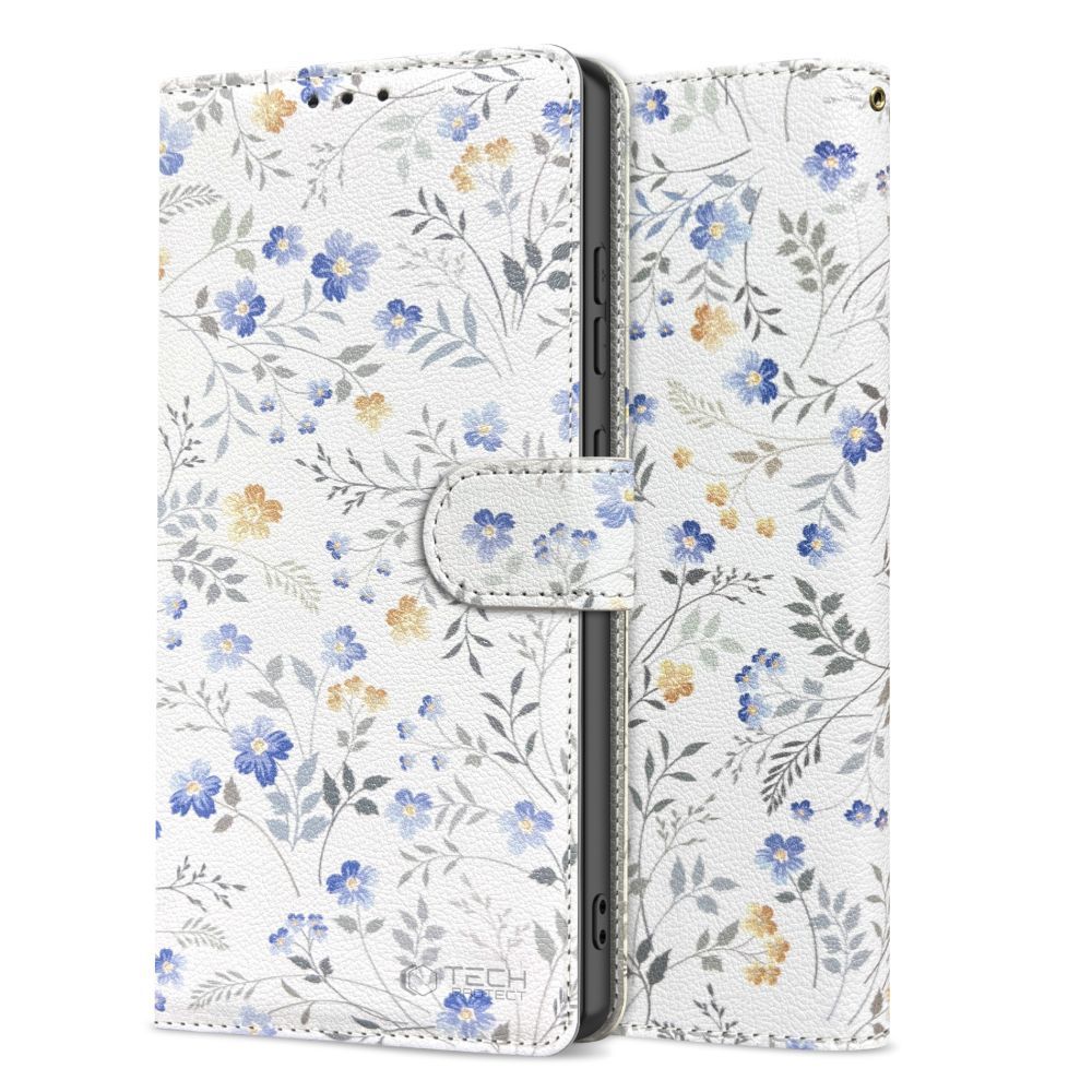 Tech-Protect Wallet Phone Case Cover Samsung Galaxy A36 5G - White Daisies