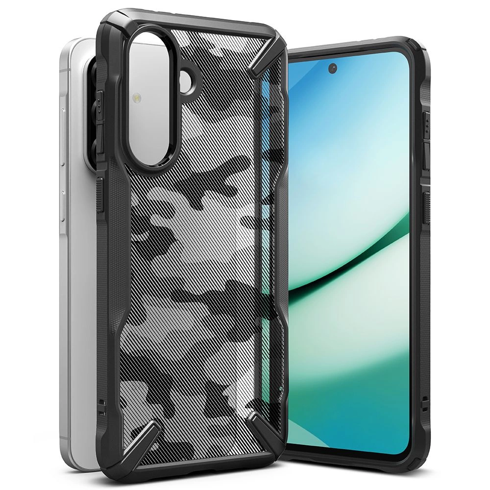 Ringke Fusion X maciņš Samsung Galaxy A36 / A56 5G - Melns kamuflāža | Phone Case Cover Black Camo