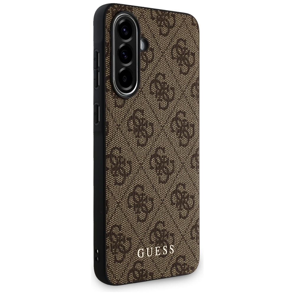 Guess 4G Metal Gold Logo Phone Case Cover Samsung Galaxy A36 - Brown