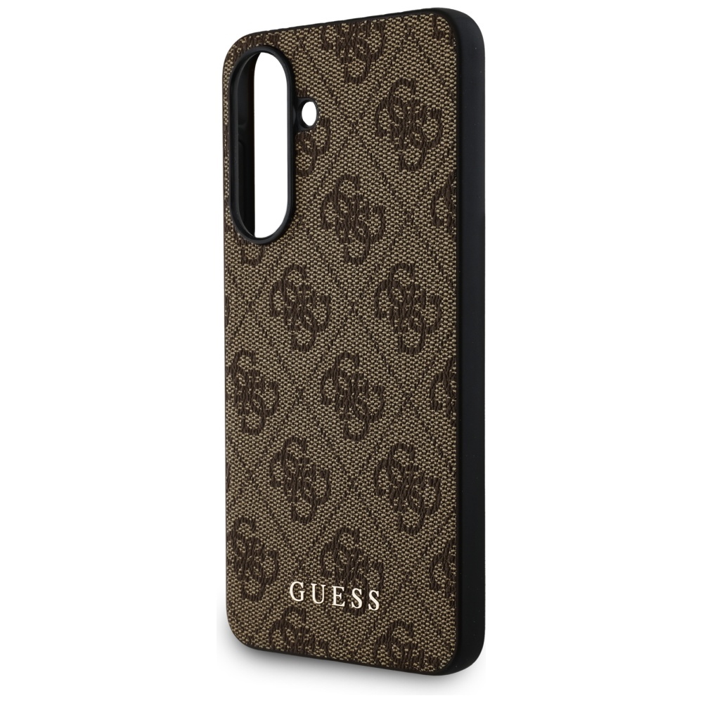 Guess 4G Metal Gold Logo Phone Case Cover Samsung Galaxy A36 - Brown