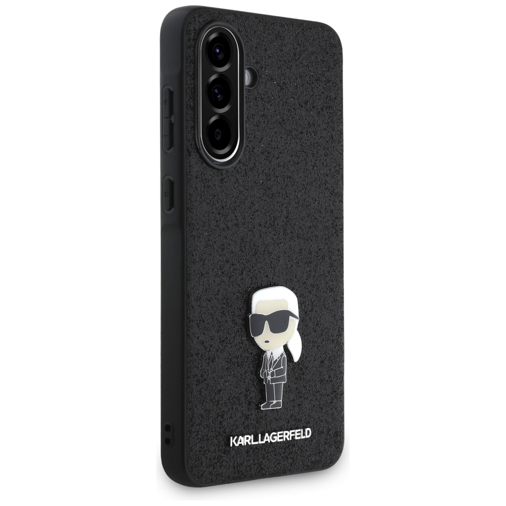 Karl Lagerfeld Samsung Galaxy A36 Case Ikonik Fixed Glitter, Black