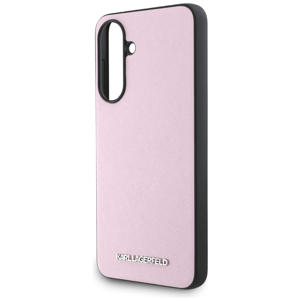 Karl Lagerfeld Saffiano Metal Logo Phone Case Cover Samsung Galaxy A56 - Pink