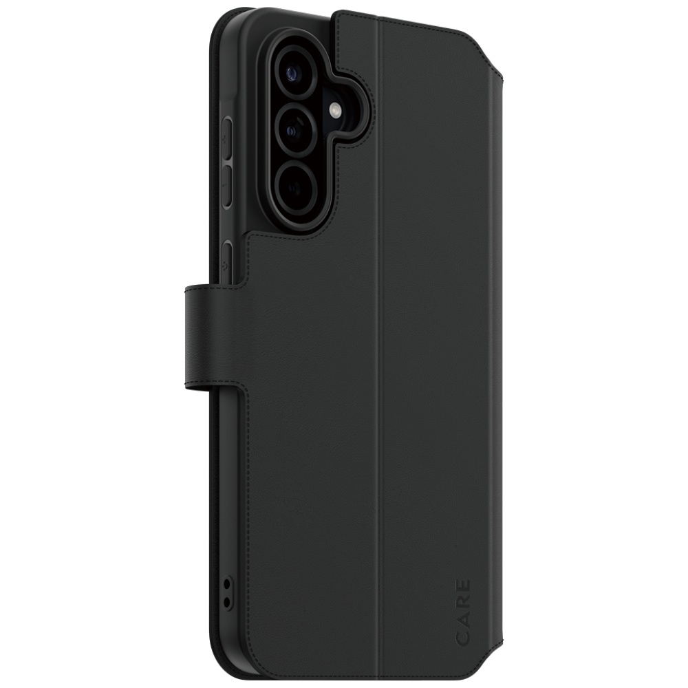 CARE by PanzerGlass atverams vāciņš maciņš grāmatiņa Samsung Galaxy A36 5G ar statīvu, melns