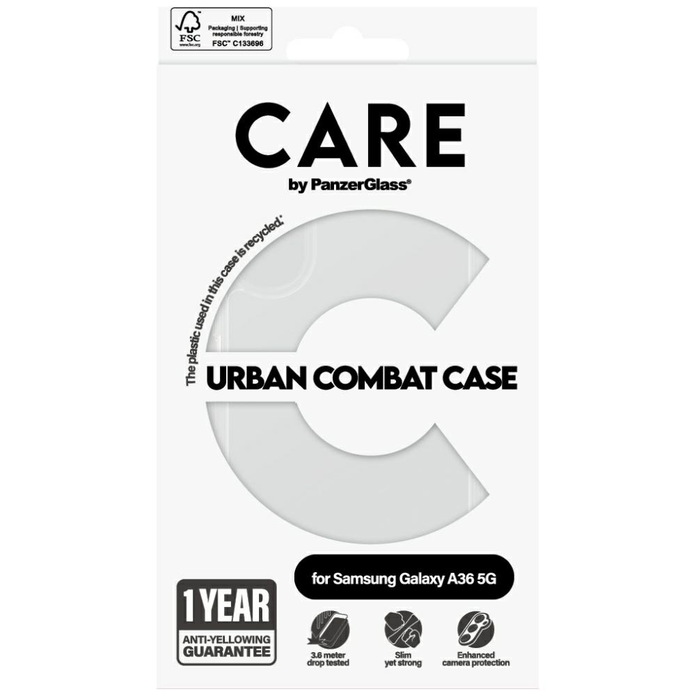 CARE by PanzerGlass Samsung Galaxy A36 5G Case Urban Combat, Transparent