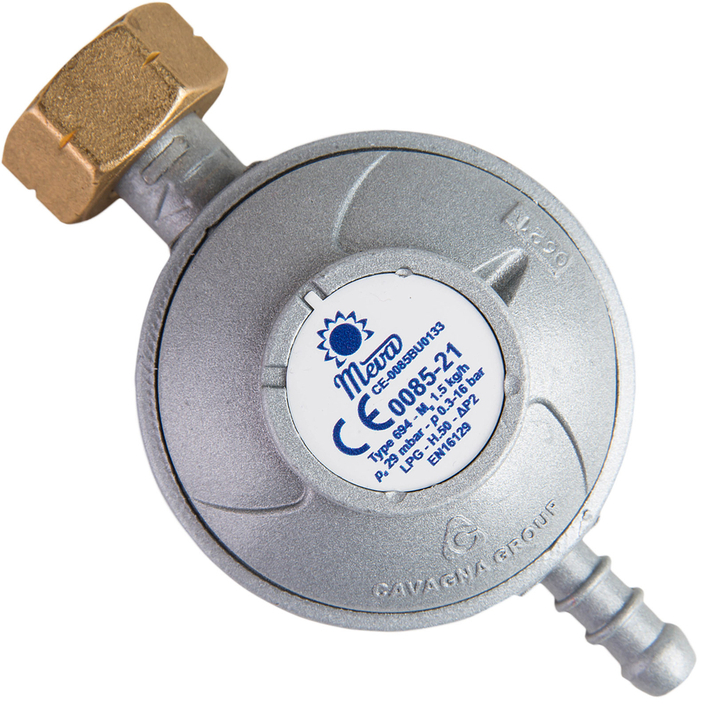 Gāzes spiediena samazinātājs LPG balonam 37mbar 1.5kg/h Tips 694 | Gas Pressure Reducer Cylinder Type