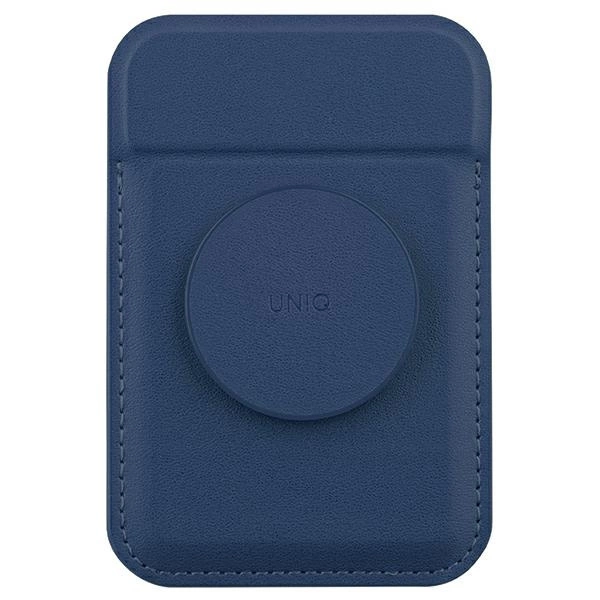 Uniq Flixa magnētiska karšu maks ar statīvu tumši zils | Magnetic Card Wallet With Stand Navy Blue