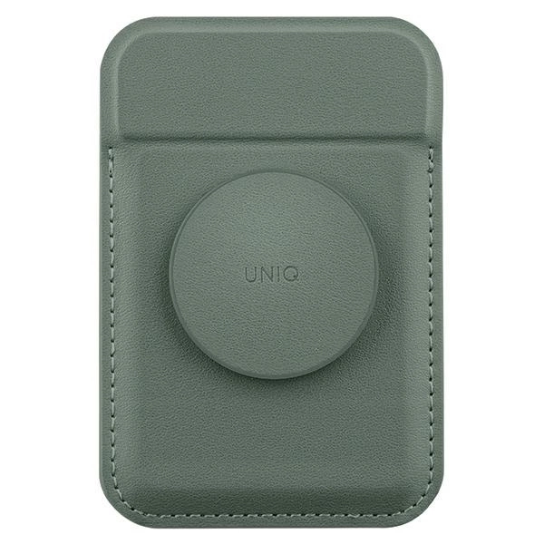 Uniq Flixa magnētiska karšu maks ar statīvu zaļā/ļichenzaļā MagSafe | Magnetic Card Wallet With Stand...