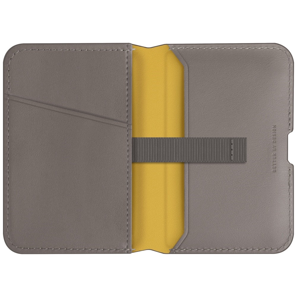 Магнитный картхолдер-подставка Uniq Lyden DS с RFID-защитой, серый