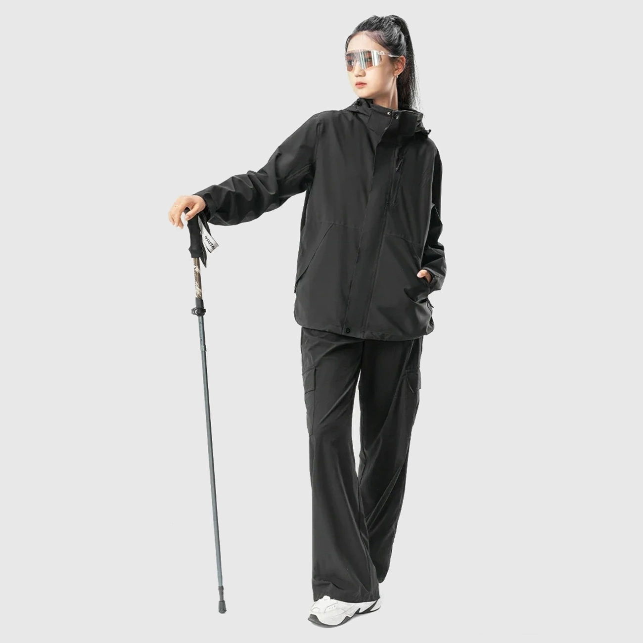 Qunature Nordic Walking nūja no alumīnija 110 - 130 cm, brūna