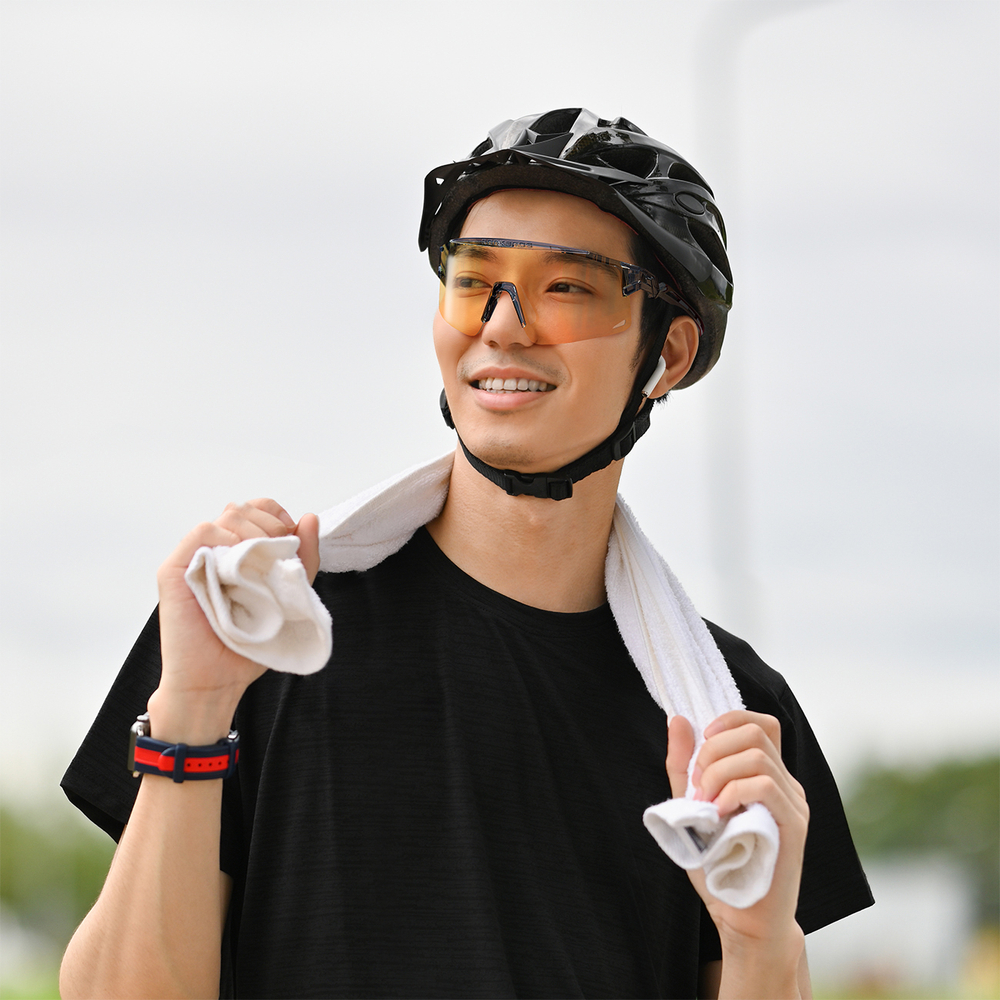 Rockbros Photochromic Cycling Glasses with UV Protection & Corrective Insert, Transparent Black