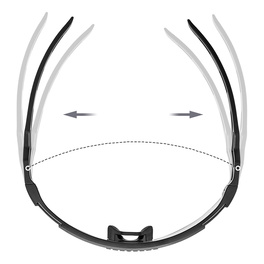 Rockbros Photochromic Cycling Glasses with UV Protection & Corrective Insert, Transparent Black