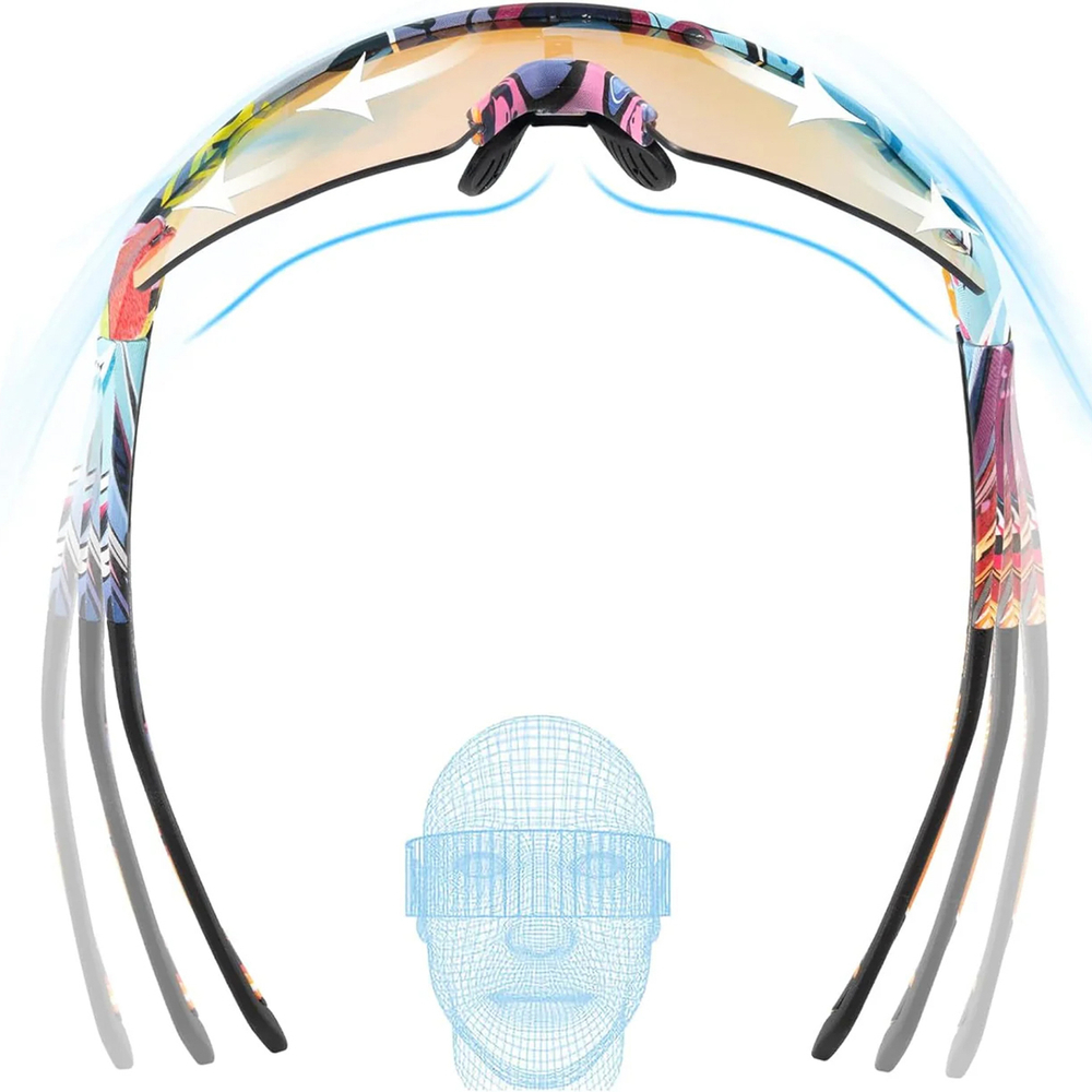 Rockbros Photochromic Cycling Glasses with UV Protection and Corrective Insert, Multicolor