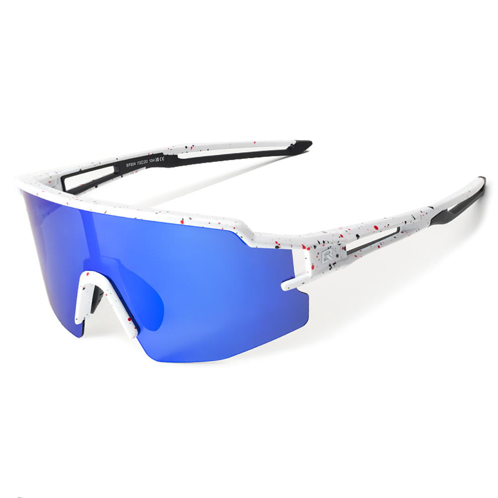 Rockbros polarizētie velosipēdu briļļu ar UV aizsardzību un korektīvo ielikni zilas lēcas - balts | Polarized...