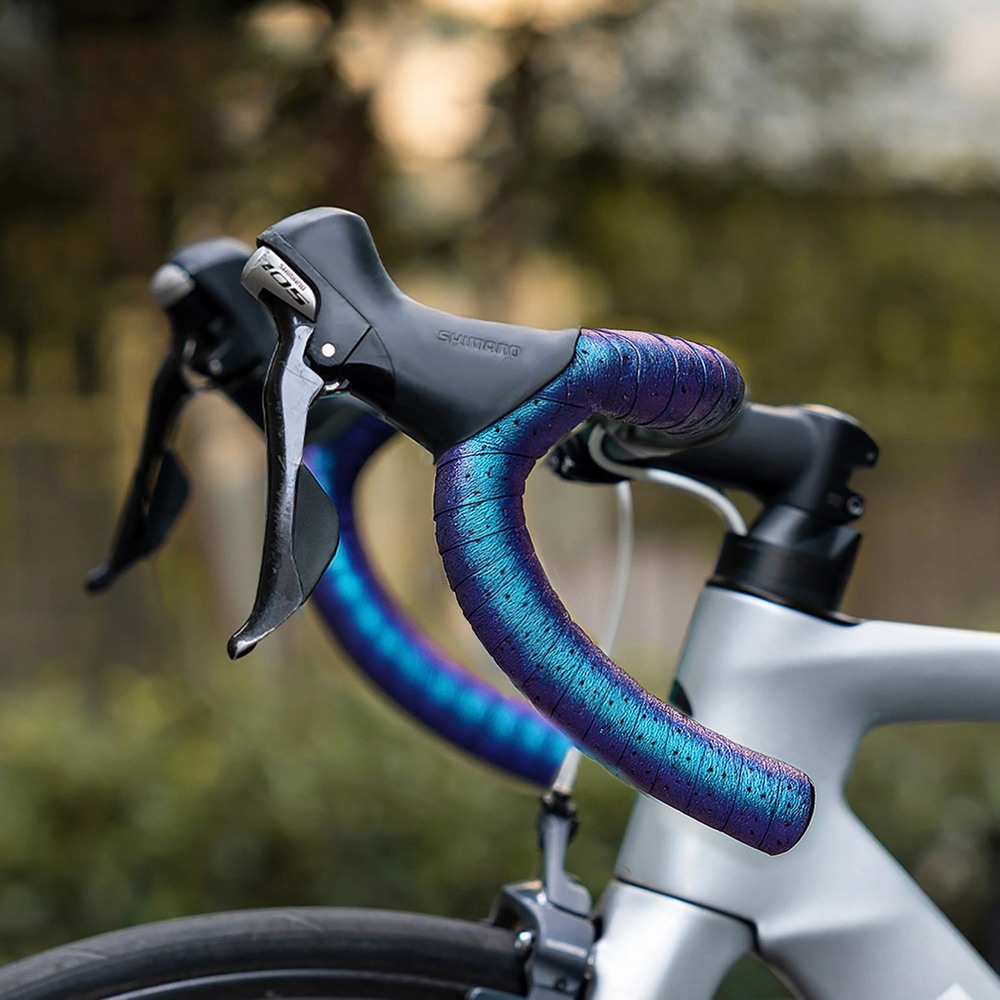 Rockbros stūres lenta Perforated Silicone Chameleon, violeta