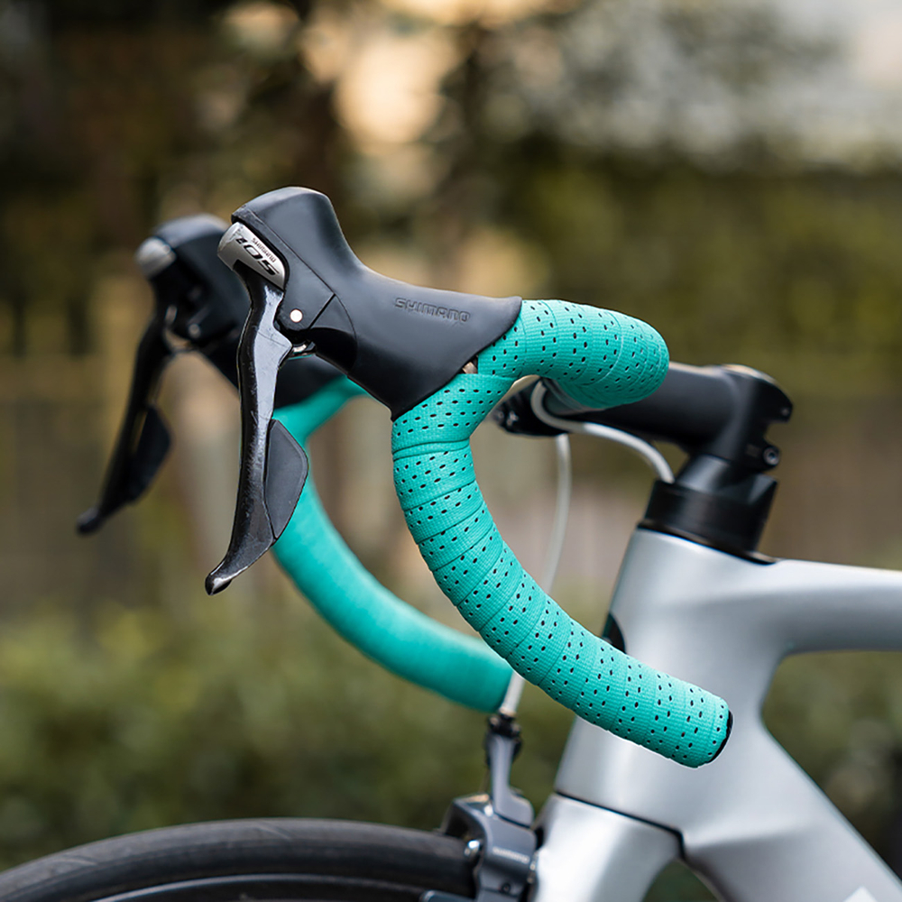Обмотка руля Rockbros Perforated Silicone, зеленая