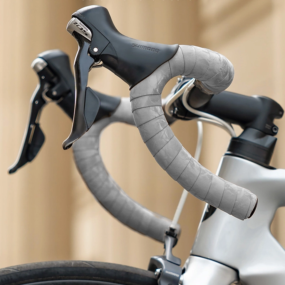 Rockbros velosipēda stūres lenta Velour, pelēka