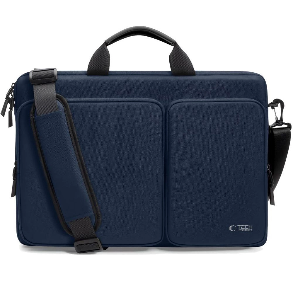 Tech-Protect Defender Soma 17" Klēpjdatoram - Tumši Zila | Bag Laptop Navy Blue