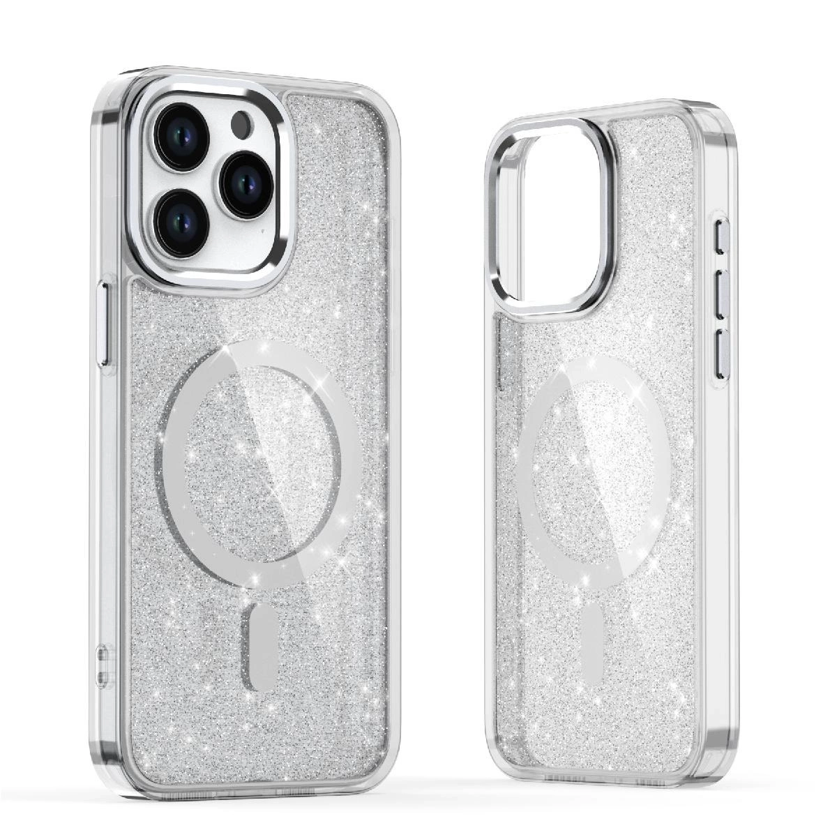 Samsung Galaxy A26 (SM-A266E/DS) Glitter Case with MagSafe Cover, White | Telefona Vāciņš Maciņš Apvalks Bampers