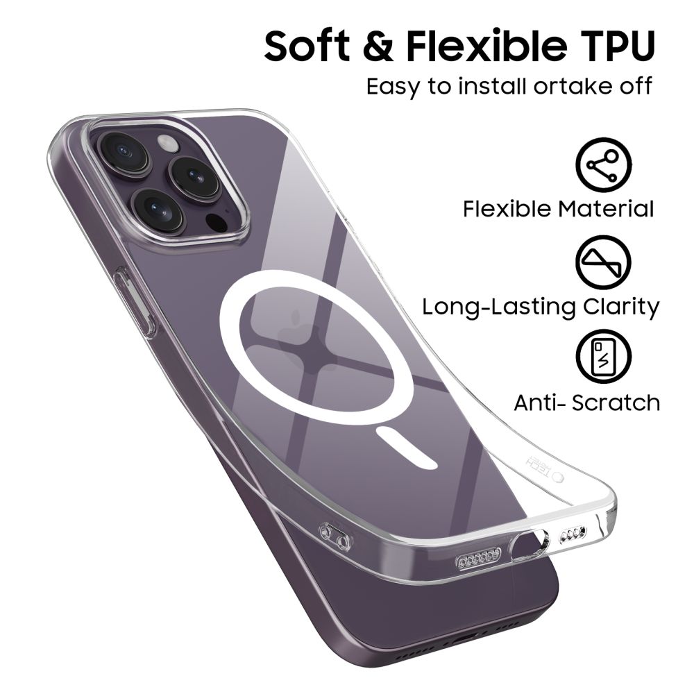 Tech-Protect FlexAir MagSafe Phone Case Cover iPhone 14 Pro Max - Clear