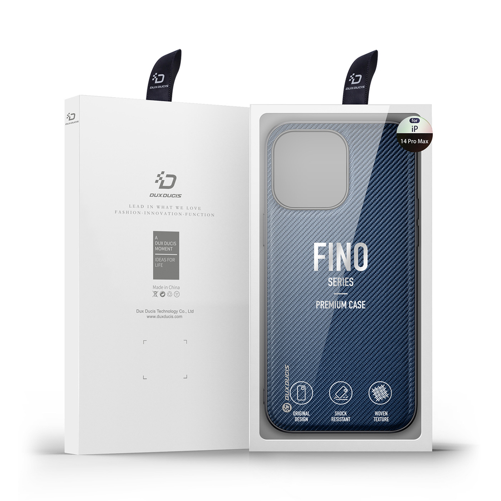 Dux Ducis iPhone 14 Pro Max vāciņš Fino, zils