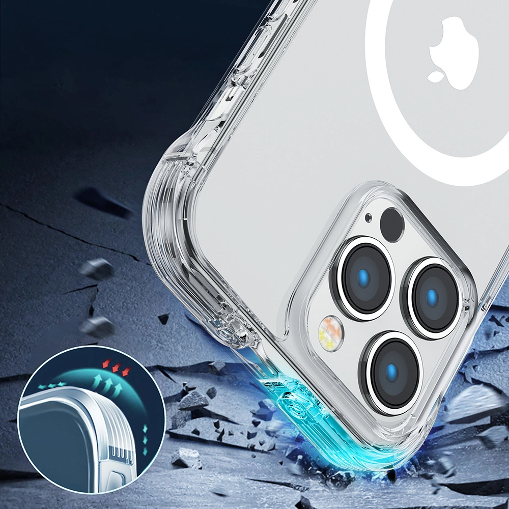Joyroom Magnetic Defender magnētiskais vāciņš iPhone 14 Pro Max ar stiprinājumiem un statīvu, caurspīdīgs...
