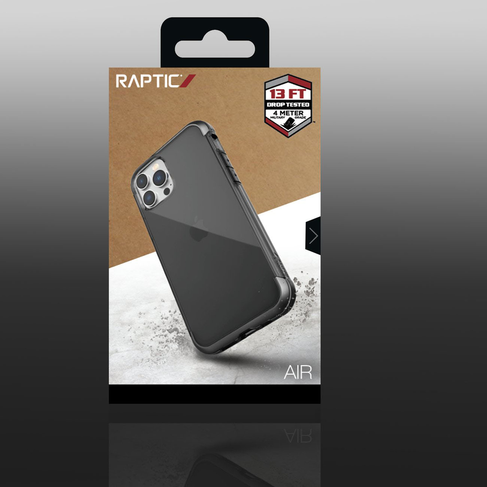 Raptic X-Doria Air iPhone 14 Pro Max triecienizturīgs vāciņš, melns