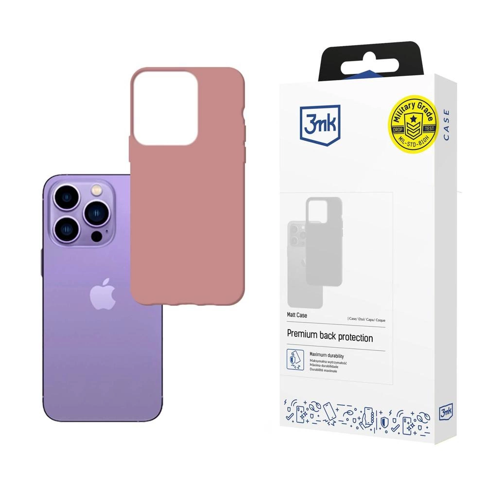 Phone Case Cover iPhone 14 Pro Max from the 3mk Matt Case series - pink