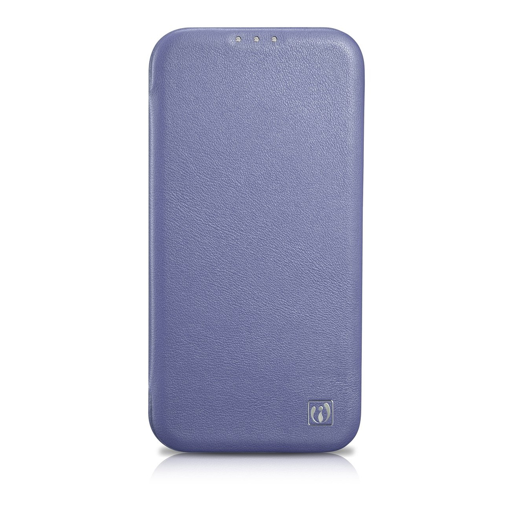Icarer iPhone 14 Pro Max atverams ādas vāciņš maciņš-grāmatiņa MagSafe, gaiši violets