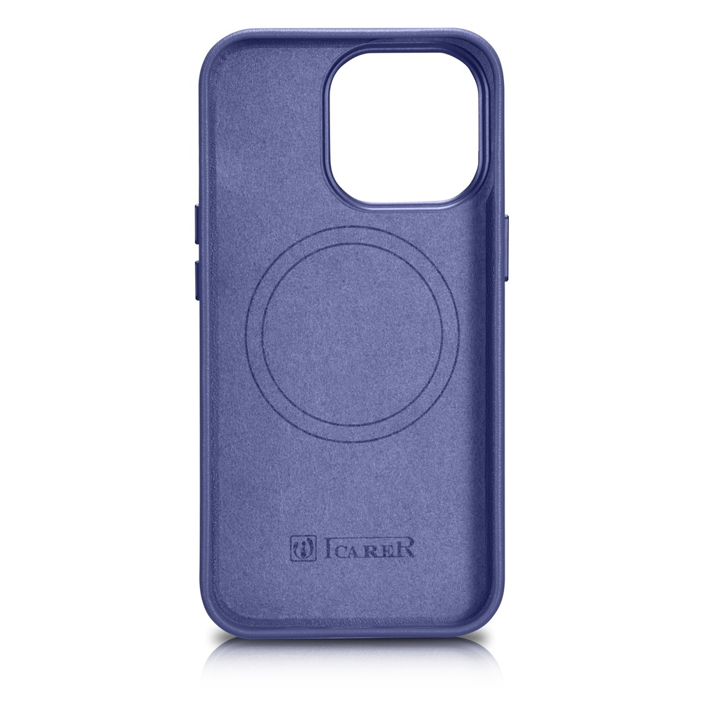 iCarer Case Leather Cover Genuine Leather Phone Case Cover iPhone 14 Pro Max Light Purple (WMI14220708-LP) (MagSafe...