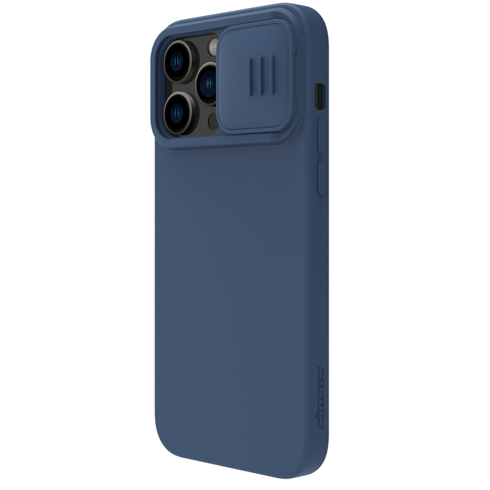 Чехол Nillkin для iPhone 14 Pro Max CamShield Silky Silicone, синий