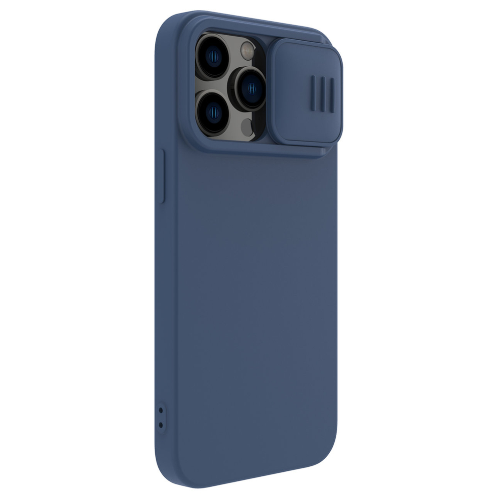 Чехол Nillkin для iPhone 14 Pro Max CamShield Silky Silicone, синий
