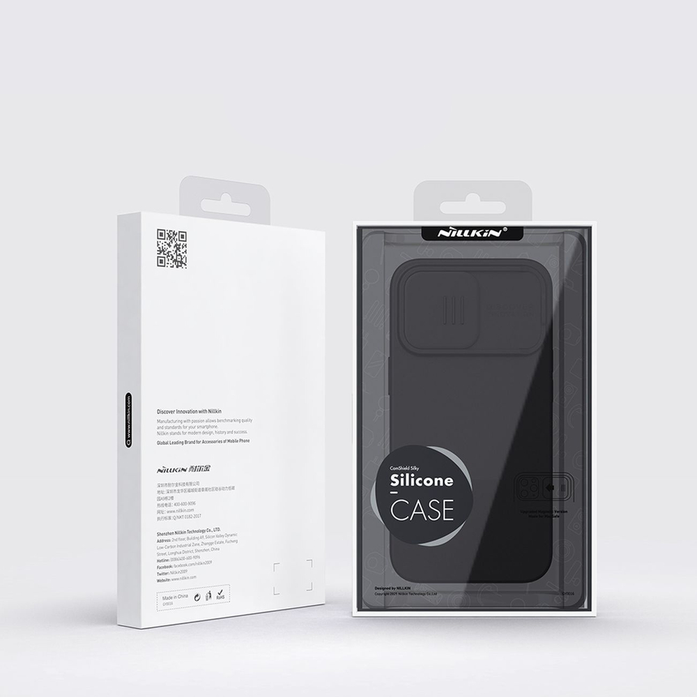 Чехол Nillkin для iPhone 14 Pro Max CamShield Silky Silicone, синий