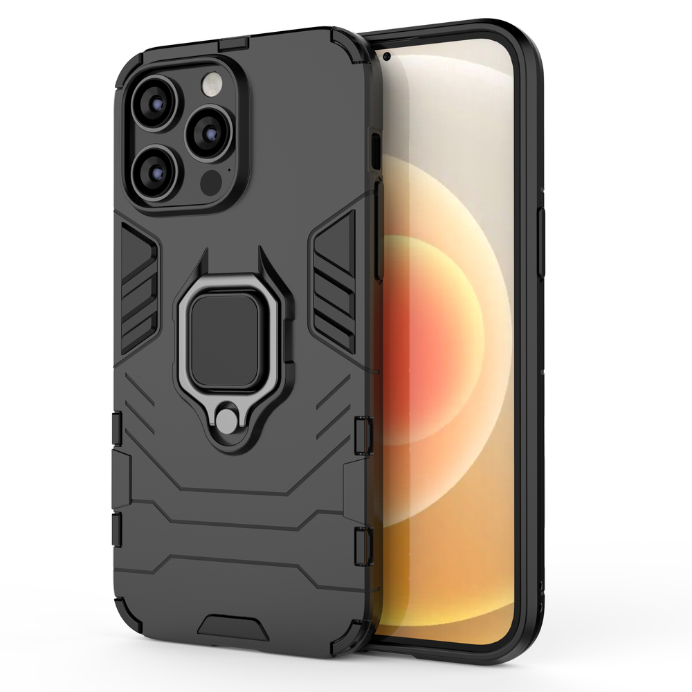 Ring Armor Case for iPhone 14 Pro Max with Ring Holder, Black