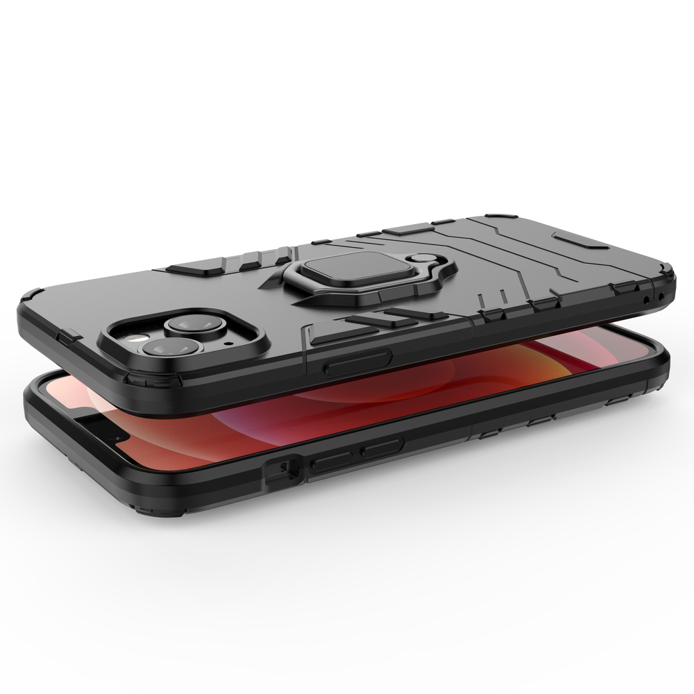 Ring Armor iPhone 14 Pro Max triecienizturīgs vāciņš ar gredzenu, melns