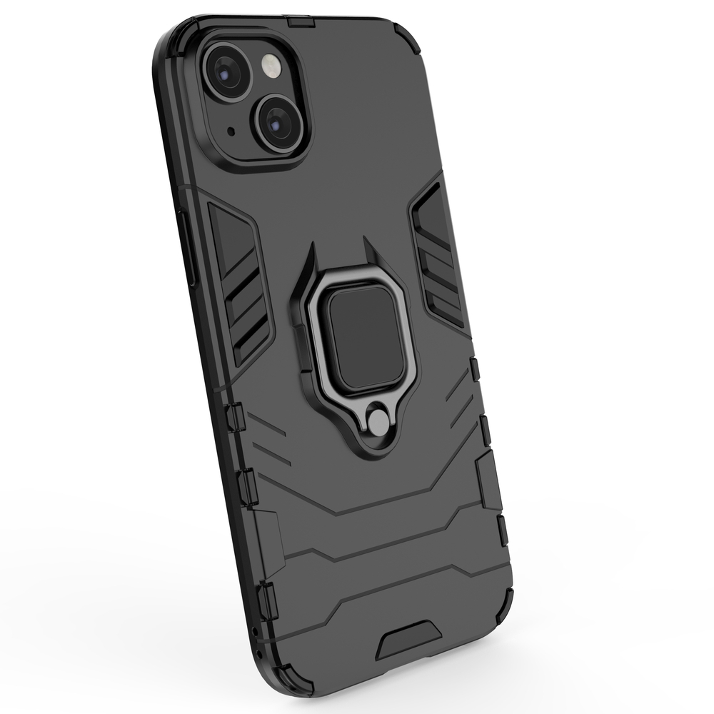 Ring Armor iPhone 14 Pro Max triecienizturīgs vāciņš ar gredzenu, melns
