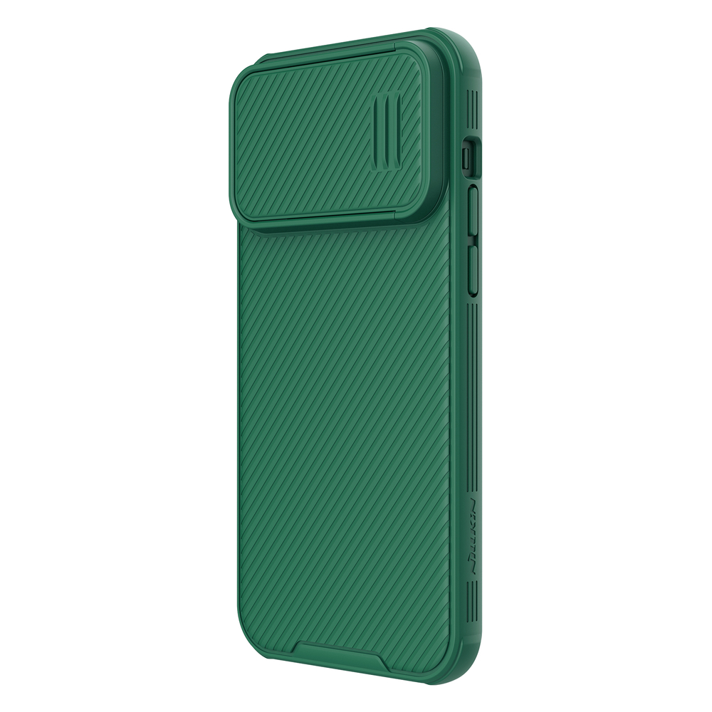 Nillkin iPhone 14 Pro Max vāciņš CamShield S Case ar kameras aizsargu, zaļš