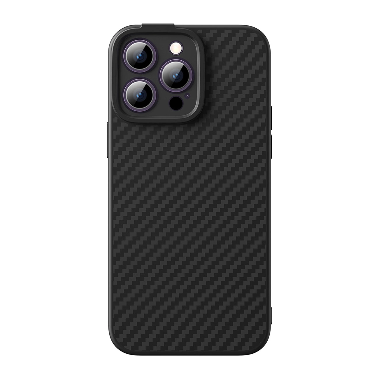 Armored Phone Case Cover iPhone 14 Pro Max compatible with MagSafe Baseus Synthetic Fiber tempered glass - black