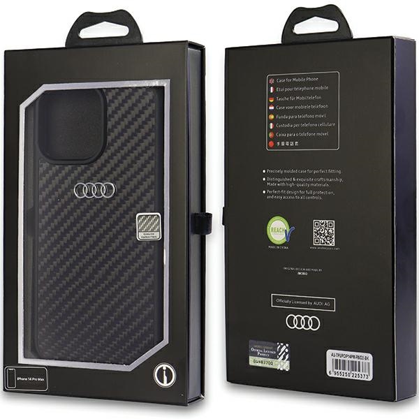 Audi iPhone 14 Pro Max Case Carbon Fiber, Black