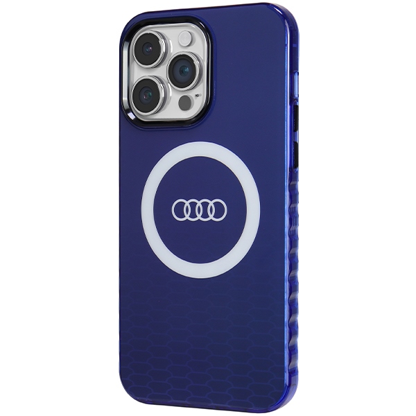 Audi iPhone 14 Pro Max Case IML Big Logo MagSafe, Blue