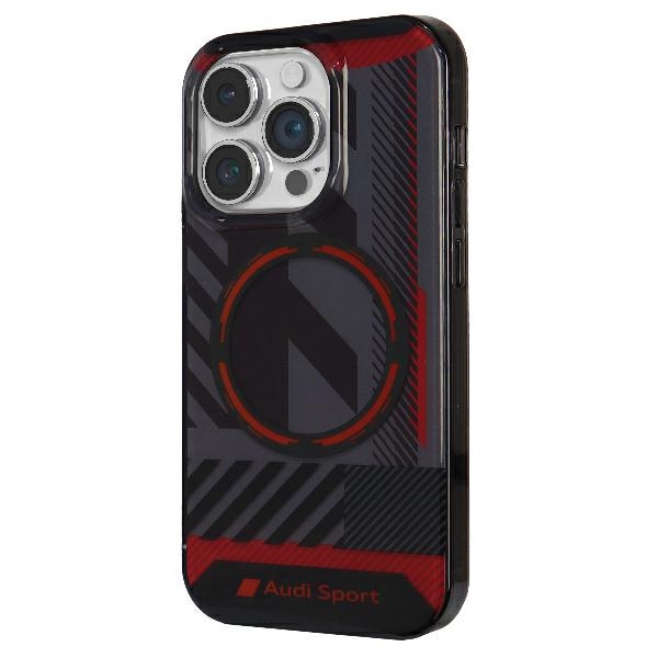 Audi iPhone 14 Pro Max vāciņš IML Sport MagSafe, melns