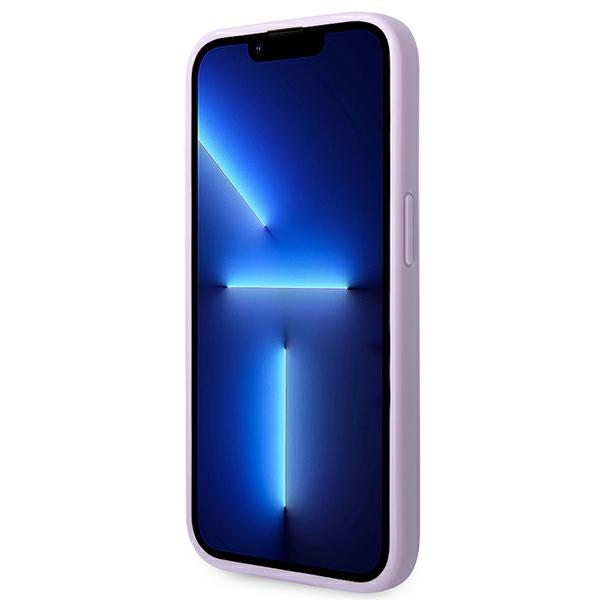 Guess iPhone 14 Pro Max Case Saffiano Strap, Purple
