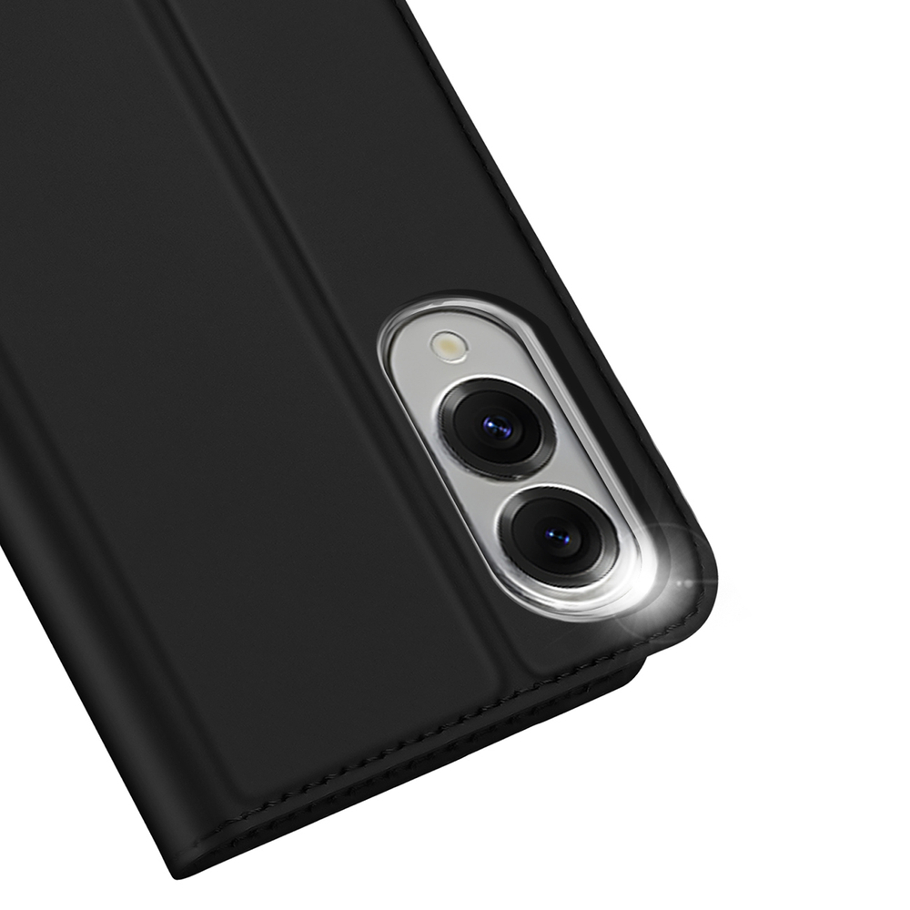 Dux Ducis Skin Pro Phone Case Cover Samsung Galaxy S25 Edge with Flip and Card Slot - Black