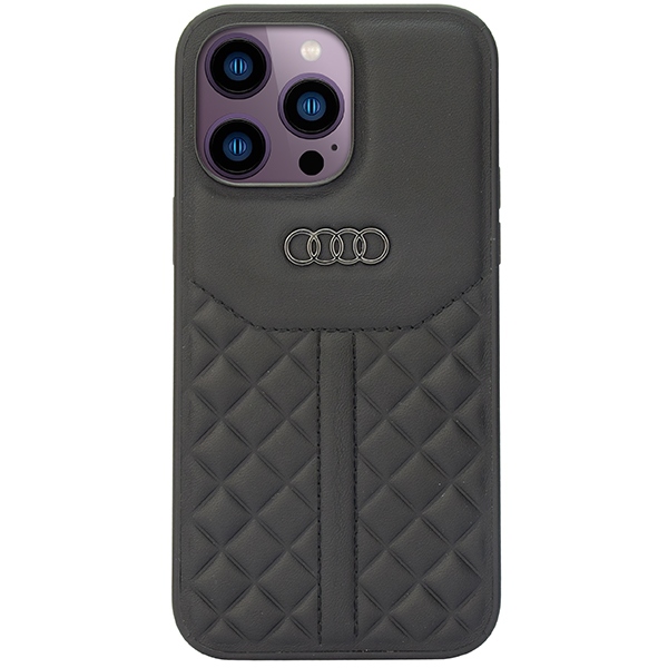 Оригинальный кожаный чехол Audi для iPhone 14 Pro Max 6.7\" - черный...